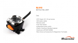 MJ-902-2000 inkl. MJ 910 Rücklicht als Komplettset